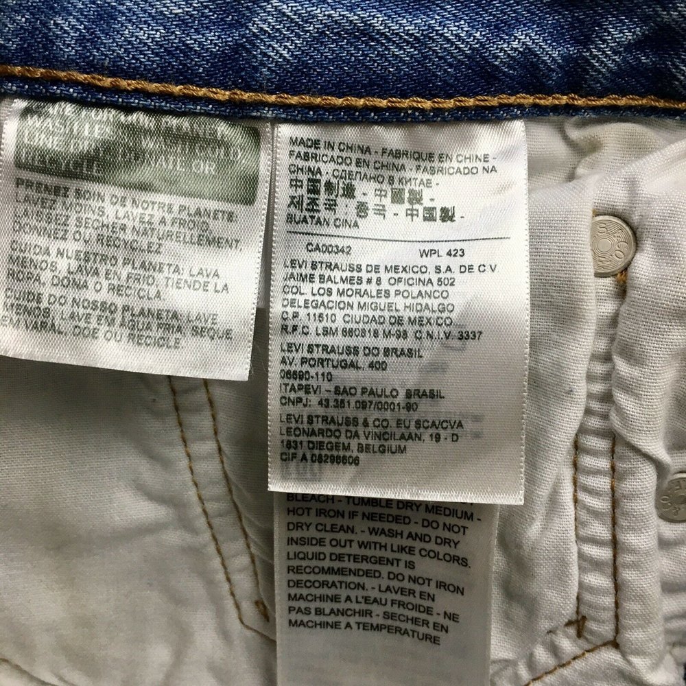 Sold Levi's 501 Denim Cutoff Shorts High Rise Size 31 Vintage Light Wash Frayed - Picture 9 of 10